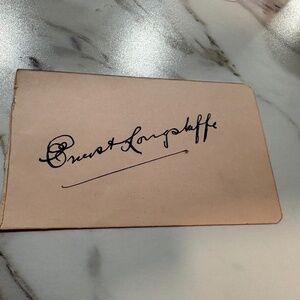 ✍️ Ernest Longstaffe — Autograph Signed Page — BBC Radio Producer and Composer